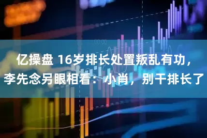 亿操盘 16岁排长处置叛乱有功，李先念另眼相看：小肖，别干排长了